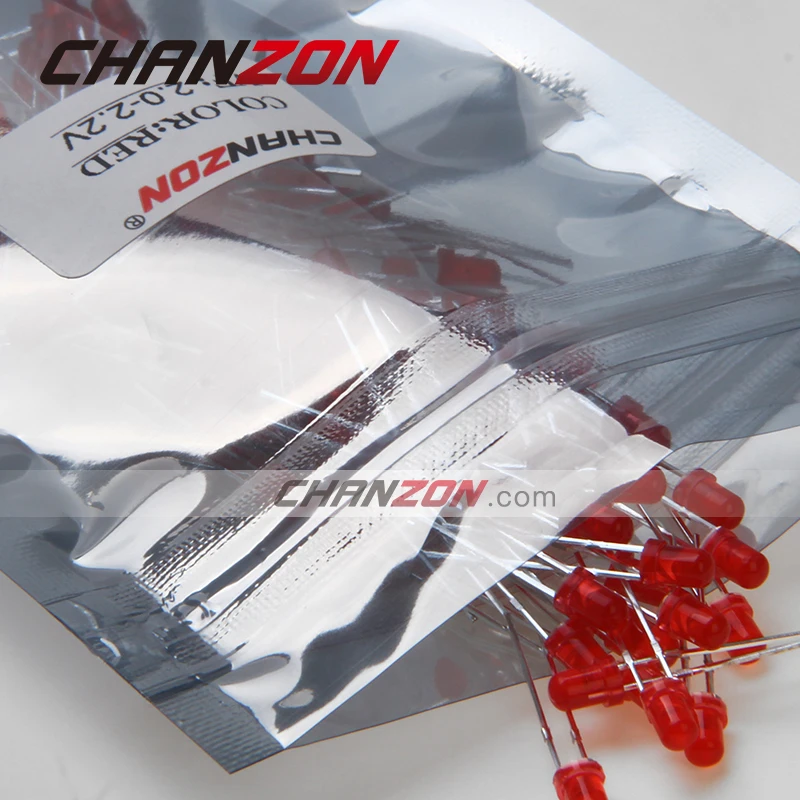 CHANZON 100 шт. мини диод LED 3 мм красный цвет рассеянный Круглый DIP DC 2 в 20 мА светильник