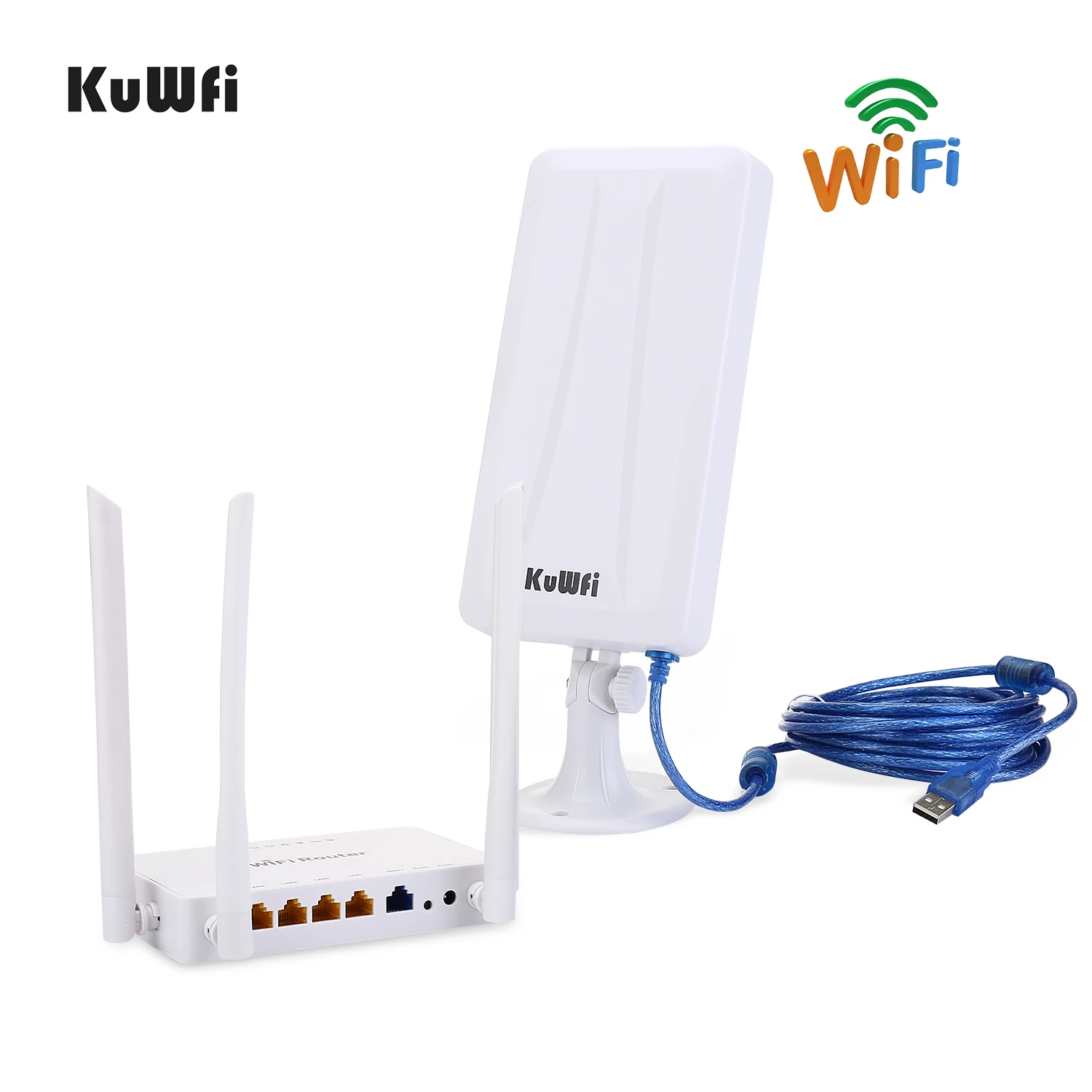 Высокая мощность беспроводной роутер под прошивку OpenWRT с 4 шт 7dbi антенной, высокая мощность беспроводной адаптер с 14dbi антенной и 5 м USB кабель