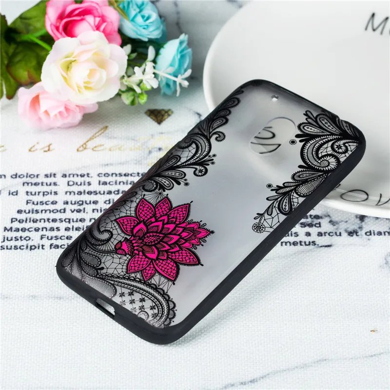 For Moto G4 Play Case Silicone Lace Rose Floral Cover Embroidery Phone Cases Fundas Capa |