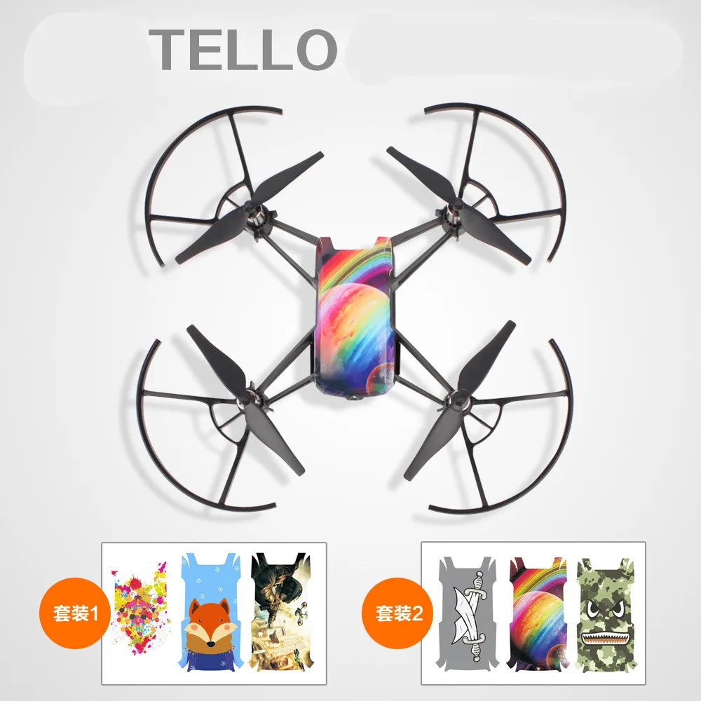 3 шт./лот водонепроницаемые ПВХ наклейки для DJI Tello красочные кожи с пленкой