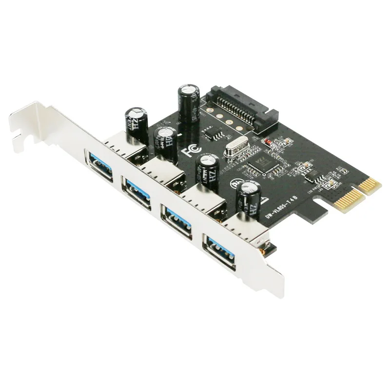 4 портовый Суперскоростной контроллер USB 3.0 PCI E Express с 15 контактным разъемом
