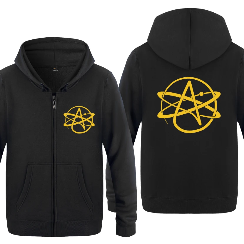 HEY HUAT Atheist Symbol FSM Pastafarian Religion Novelty Hoodies Men Men's Fleece Zipper Cardigans Hooded Sweatshirts - Цвет: HEY HUAT