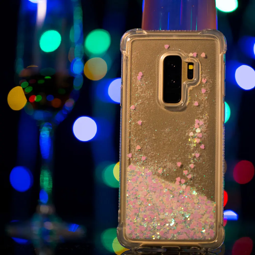 Glitter Stars Phone Case for Samsung Galaxy S9 Plus S9+ G965 G965F SM-G965F SM-G965F/DS Quicksand Soft Back Cover 9s 9 s 9Plus |