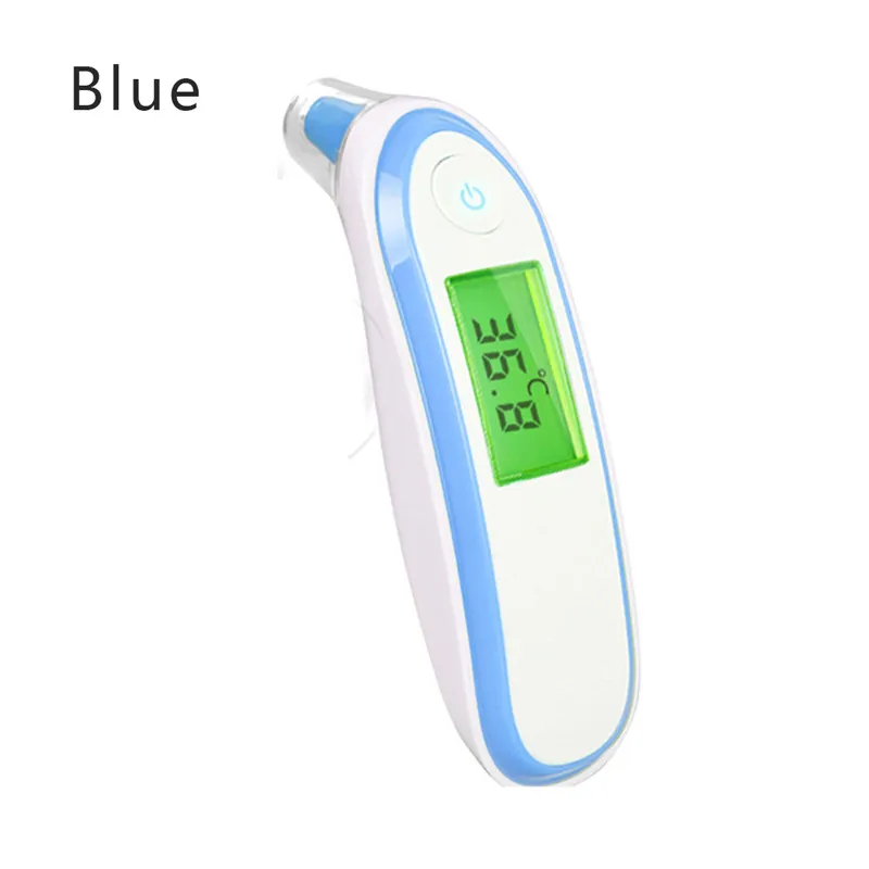 blue CYSINCOS ушной лоб термометр цифровой медицинский инфракрасный термометр для детей и взрослых по Фаренгейту и конверти - Цвет: blue