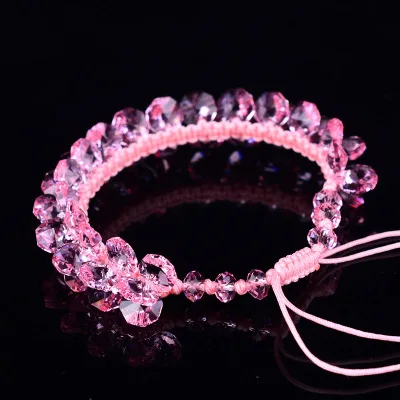 Pink MS betti роскошный модный женский веревочный браслет с регулируемым кристаллом от Swarovski, рождественские подарки на год и День святого Валентина - Окраска металла: Pink
