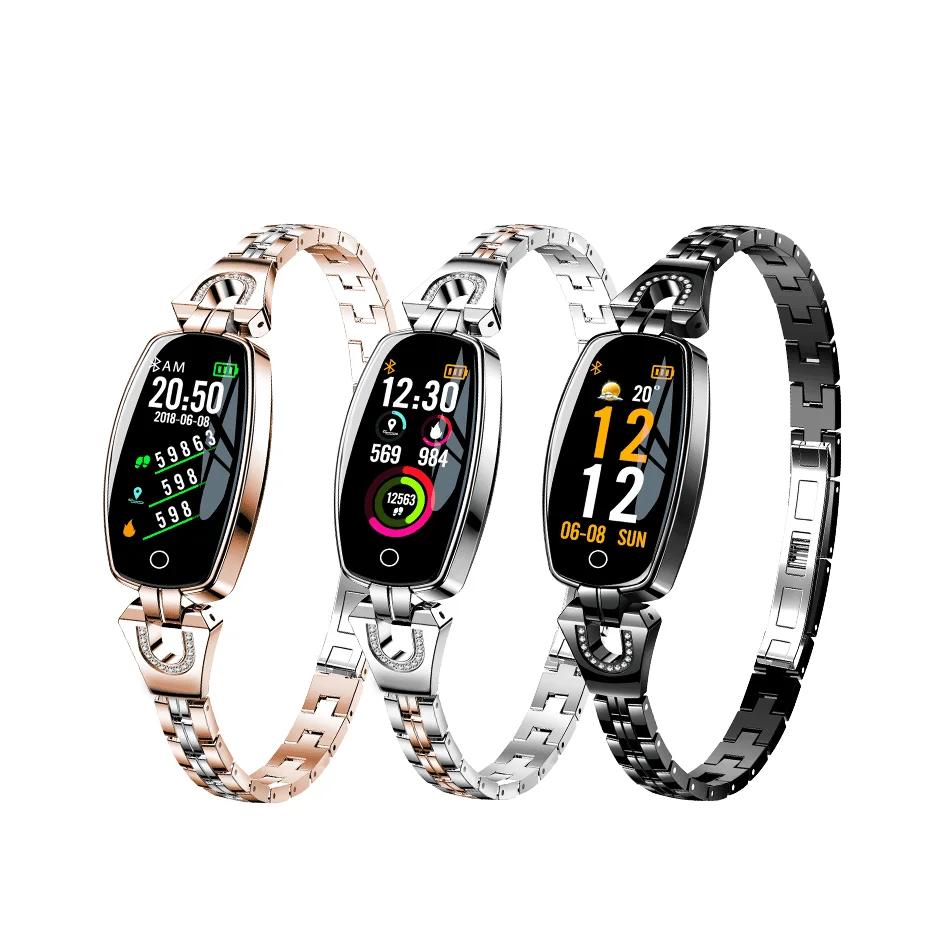 2018 женский модный смарт браслет для девушек пульсометр кровяное давление