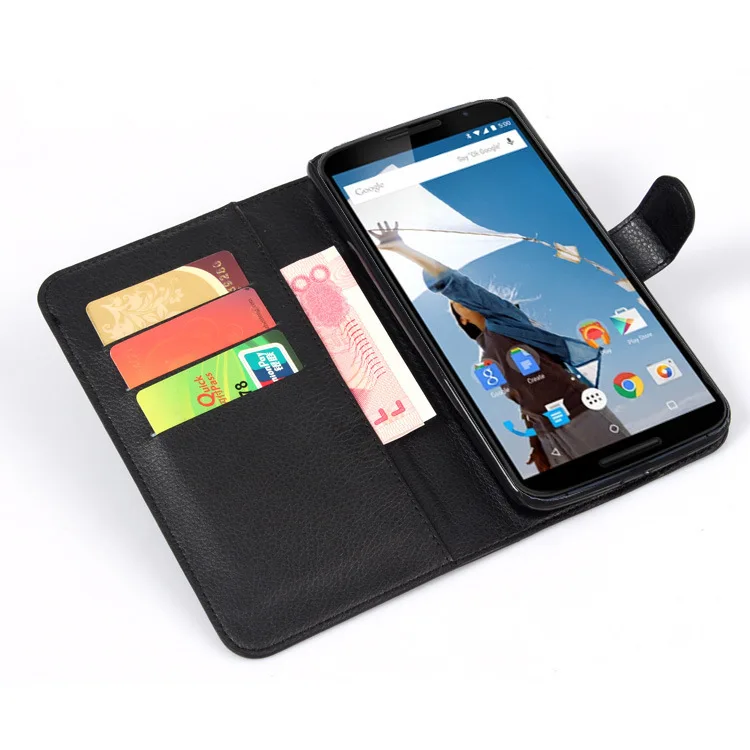 Beworld Nexus 6 Роскошный Личи шаблон кошелек из искусственной кожи чехол для Google Motorola