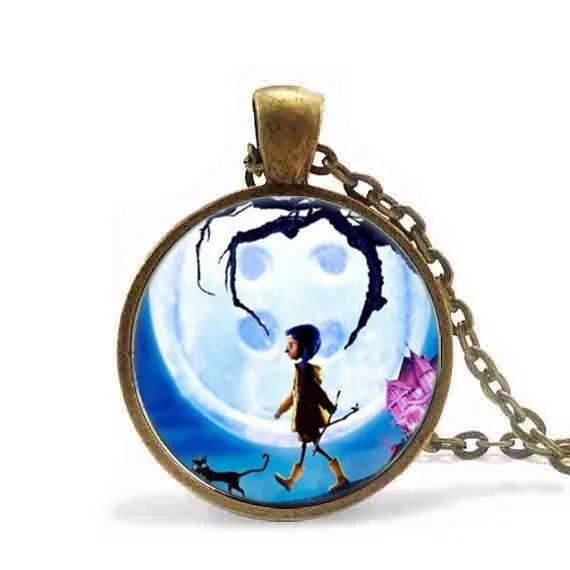 Ожерелье из аниме-фильма коралин ожерелье с кулоном коралины цепочка ювелирные