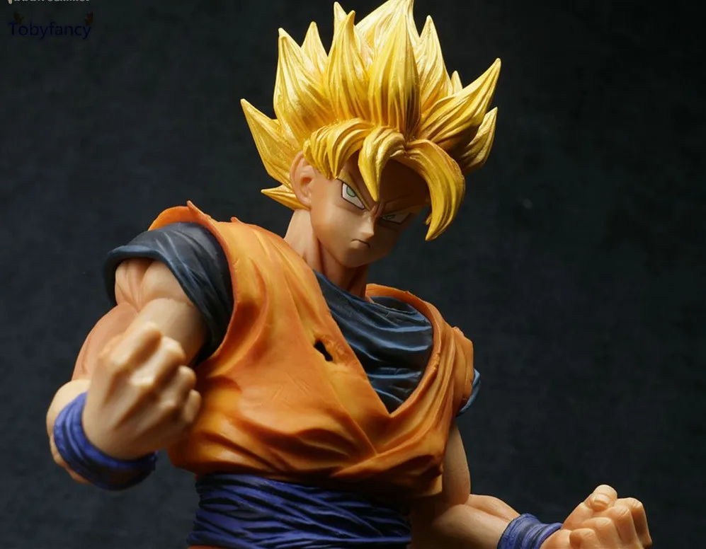 Dragon Ball Z большая Гоку Разрешение солдат ROS Супер Саян Сон ПВХ фигурку Модель