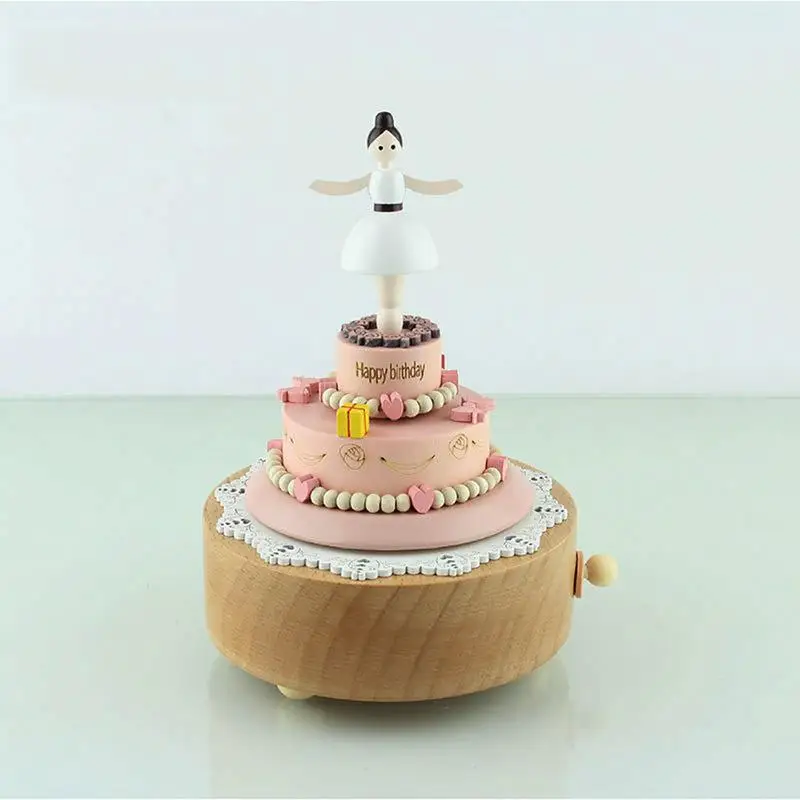 F Каваи Zakka карусель музыкальные коробки деревянная музыкальная шкатулка деревянные поделки Ретро подарок на день рождения X-mas винтажные аксессуары для украшения дома - Цвет: F