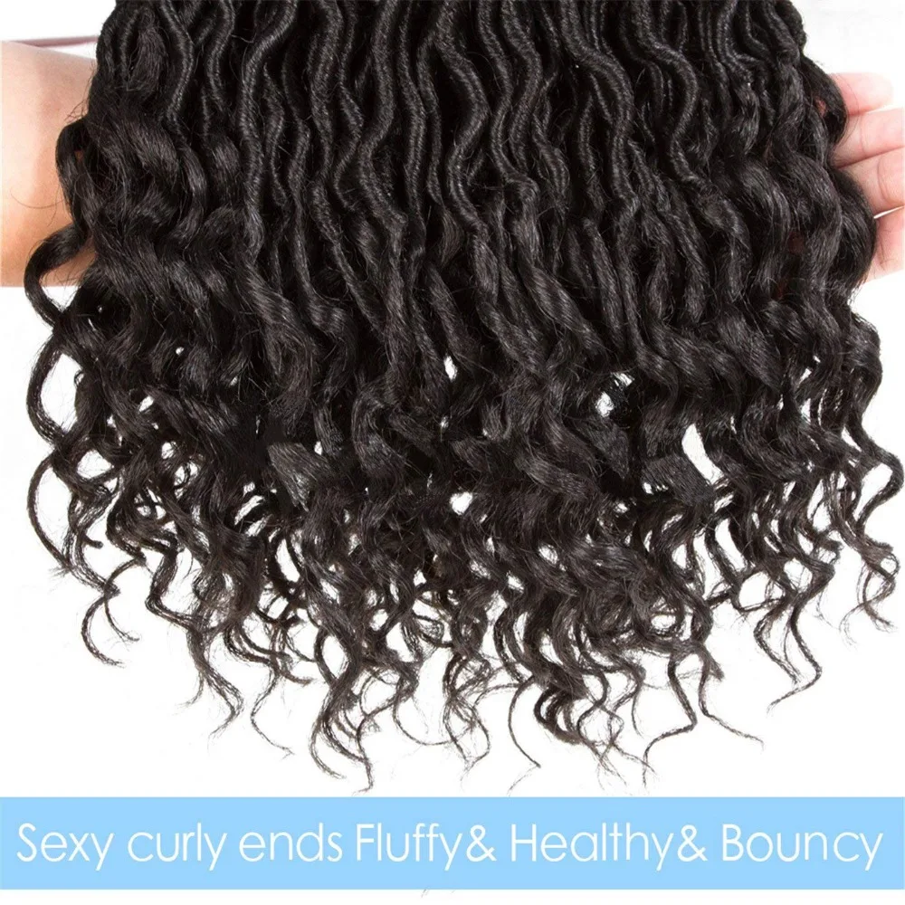 Feibin глубокий Locs плетение косички искусственные локоны в стиле Crochet вьющиеся