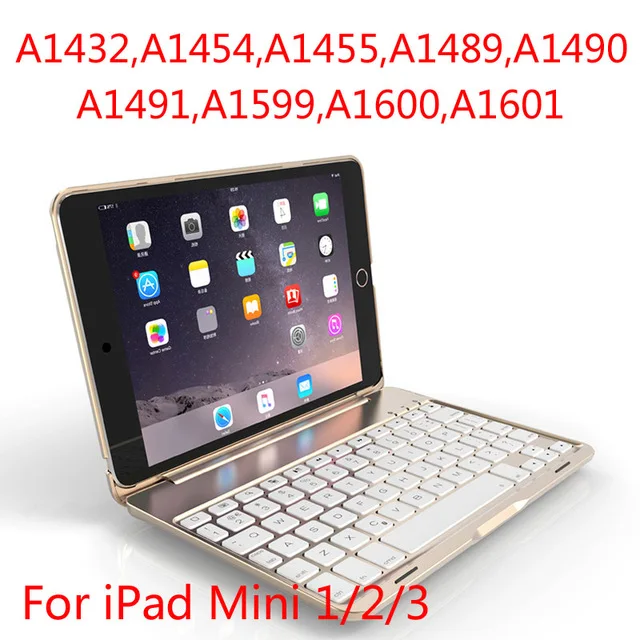 Для iPad Mini 2 3 7 видов цветов с подсветкой беспроводной Bluetooth чехол для клавиатуры