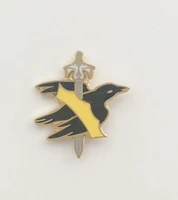 custom 1 25 31 75mm swallow lapel pin badge zinc alloy metal material with butterfly clutch fitting