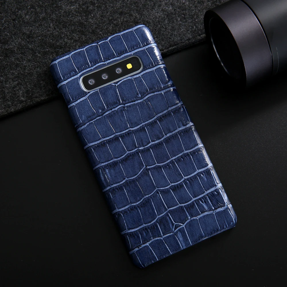 Для samsung Galaxy S10 Plus кожаный чехол класса люкс; обувь из натуральной кожи с узором «крокодиловая кожа» задняя крышка чехол для телефона чехол для Galaxy S10 Funda