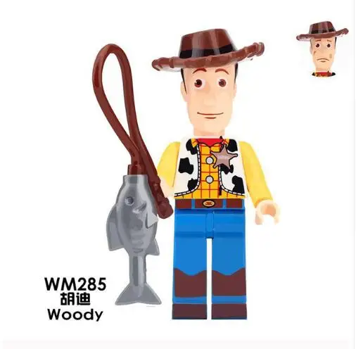 WM285 Новая история игрушек 4 фигурки Вуди форки Базз Лайтер Джесси Даки Бо Пип инопланетянин мультфильм строительные блоки Друзья наборы игрушки 3 - Цвет: WM285