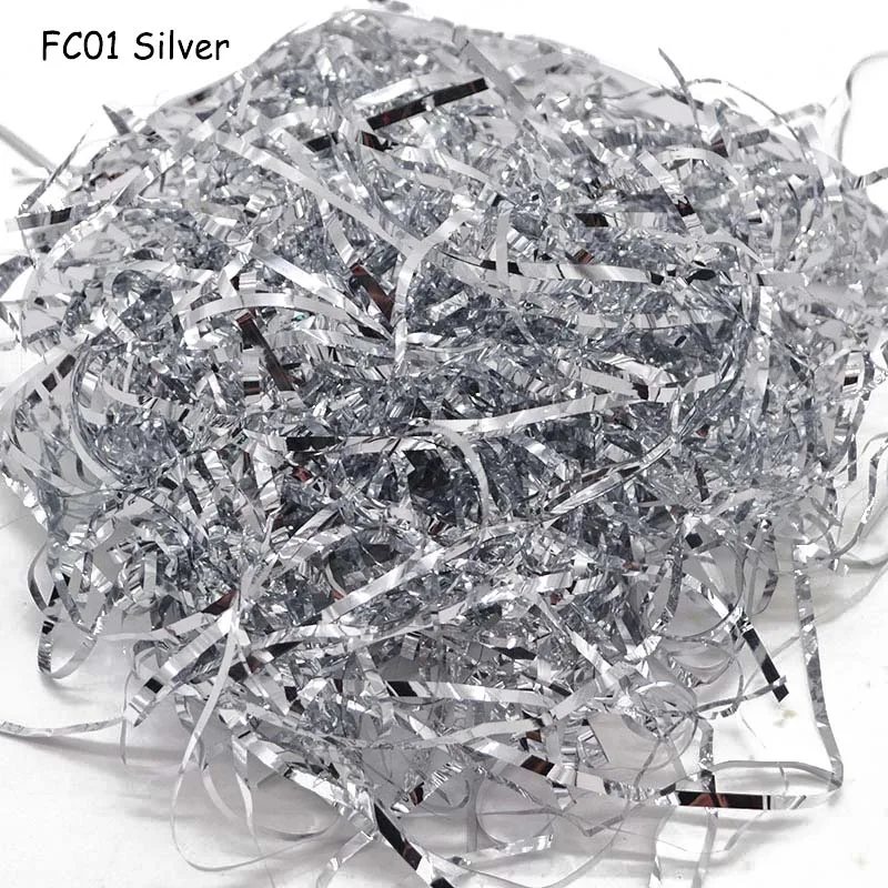 50 г/пакет Фольга ткани Бумага конфетти трава наполнитель картинки коробка