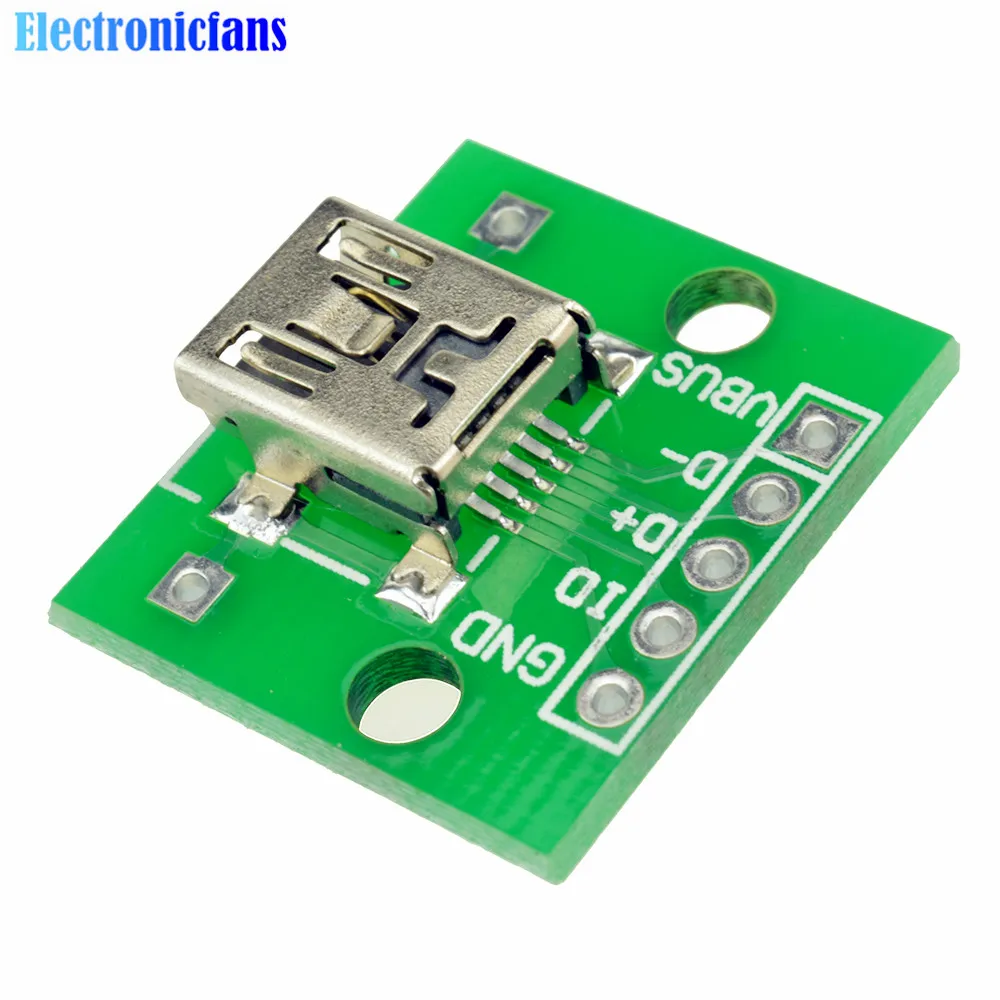 10 шт. мини USB адаптер DIP для 2 54 мм печатной платы DIY источник питания Новинка|usb