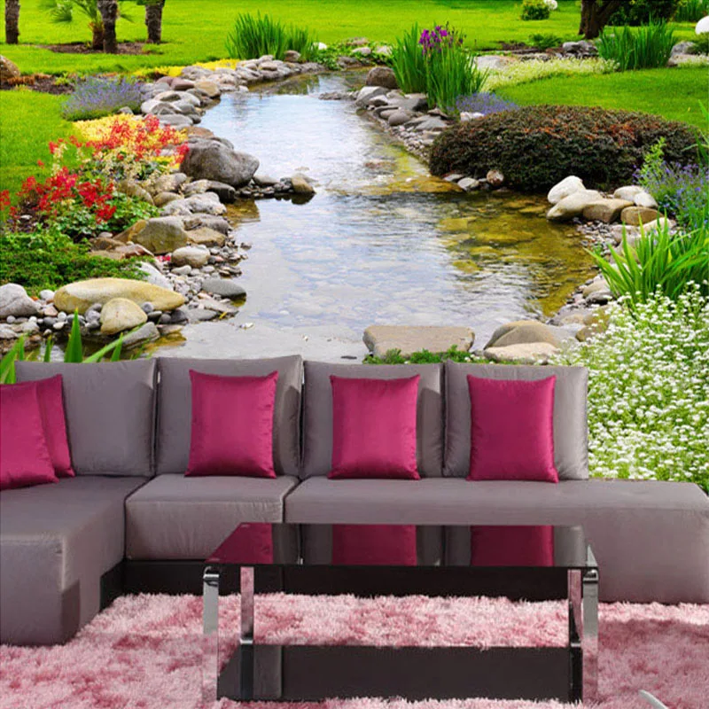 Высокое качество современные 3D обои Rill декорации цветы и растения Фотофон