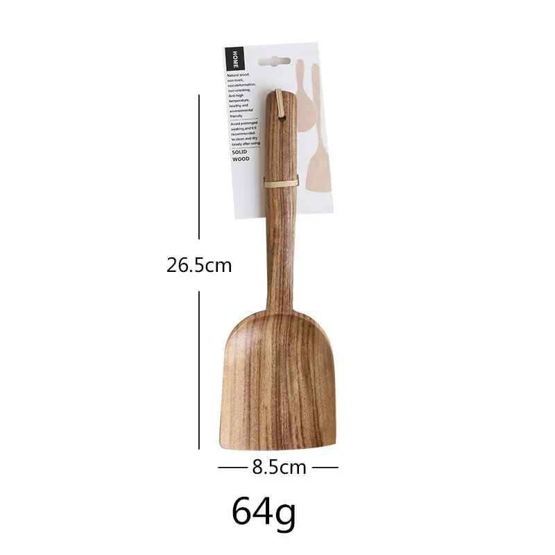 JJ144126.5x8.5CM 12 форма ложка из натурального дерева половник длинный рисовый суп кулинарные ложки ложка для перемешивания цельная деревянная десертная ложка - Цвет: JJ144126.5x8.5CM