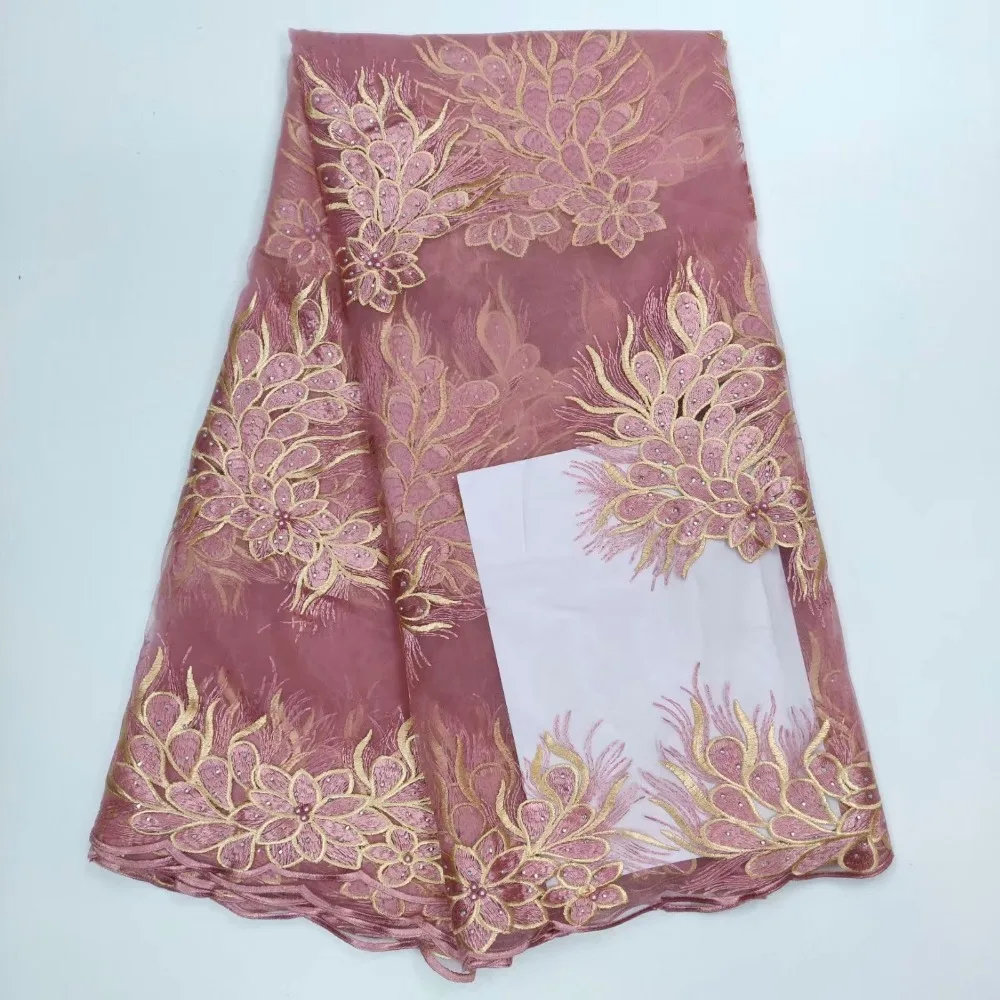 latest african tull lace fabrics high quality 2019 french net fabric with Stones and 3d dresses for women | Дом и сад