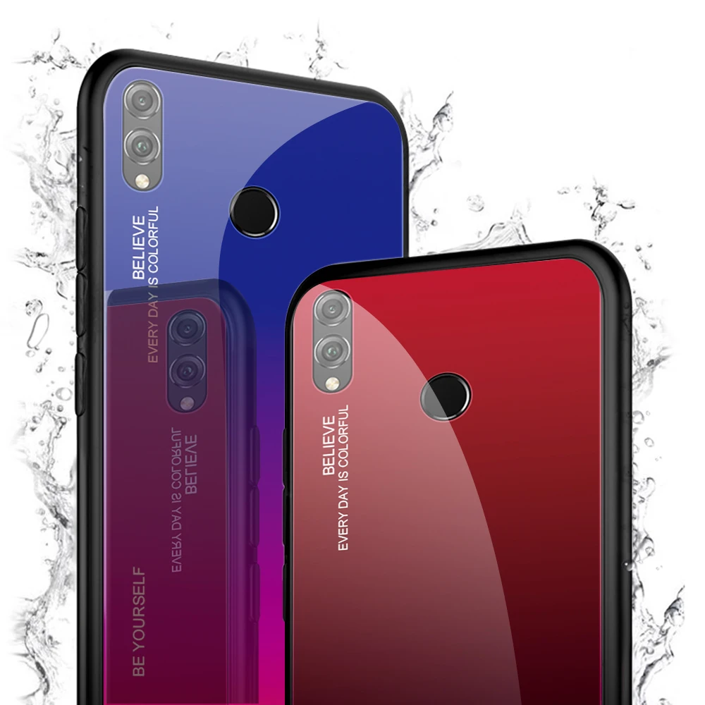 Olhveitra Case For Huawei P20 Lite Cover 9H Tempered Glass P30 Pro Honor 8X 10 20 P Smart Plus Z Y9 2019 | Мобильные телефоны и
