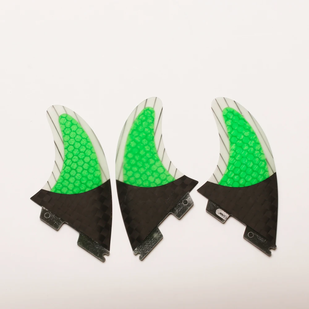 Новый углеродное волокно соты fcs II плавники зеленый доски для серфинга quilhas surf