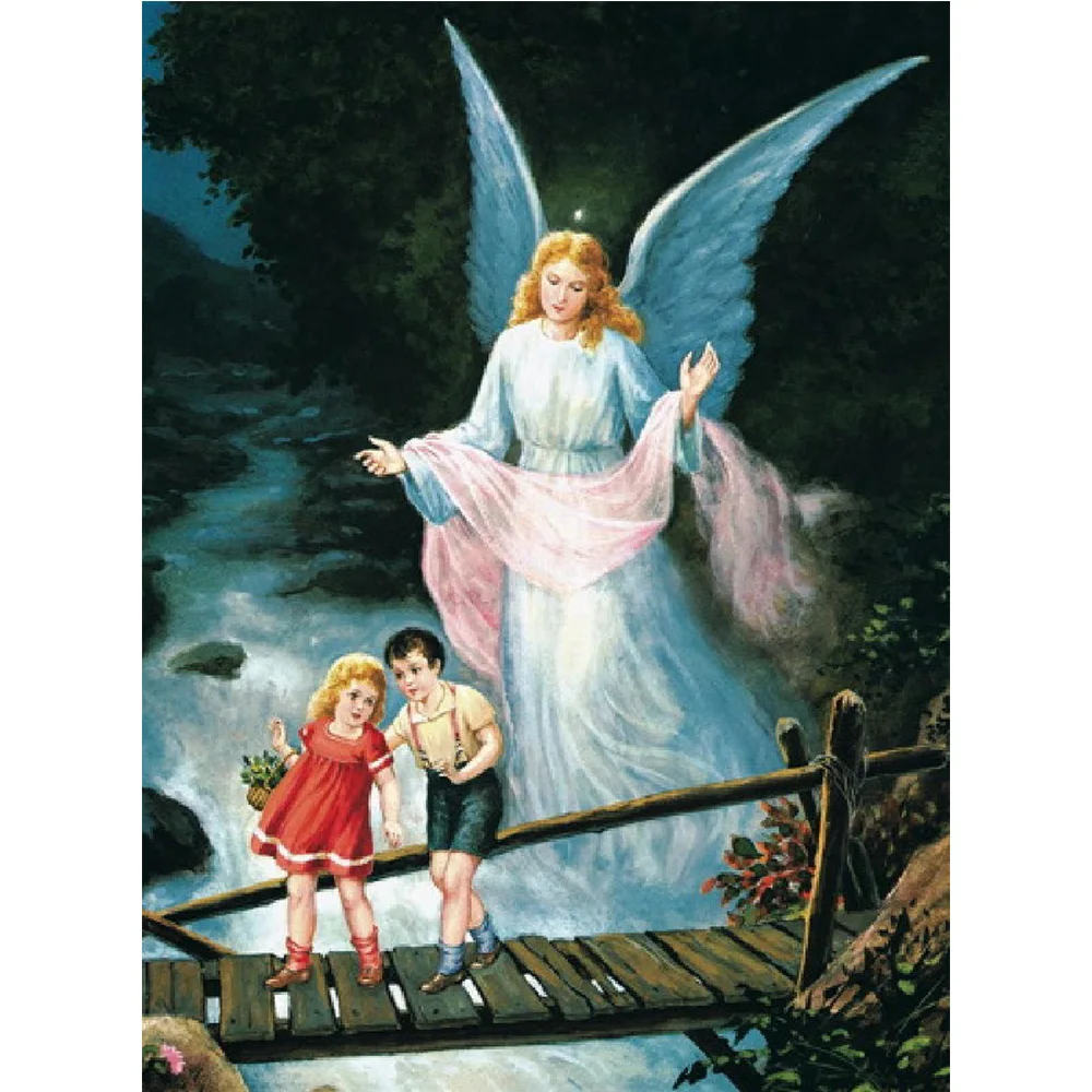 DIY картины мозаики из алмазных элементов вышивка детей и ангел фотографии стразы