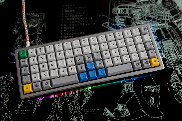 Чехол из анодированного алюминия для клавиатуры xd75re xd75 60% акриловые панели