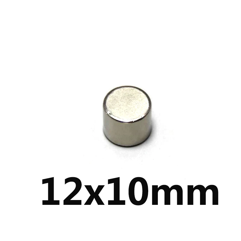 * 5 шт. 12x10 мм N35 Супер Сильные мощные маленькие круглые Редкоземельные неодимовые