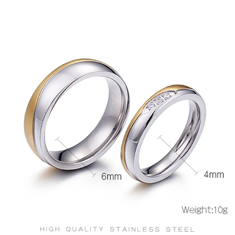 Цвета: золотистый серебристый Цвет кольцо для женщин и мужчин нержавеющая сталь
