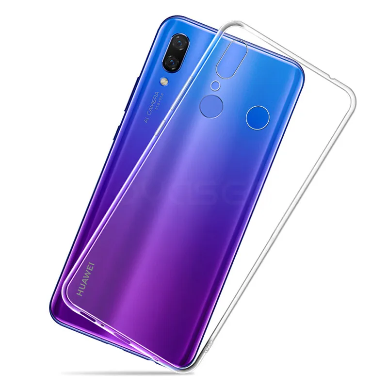 Ультратонкий Прозрачный чехол для Huawei Nova 4 3i 3e 3 Силиконовый мягкий прозрачный