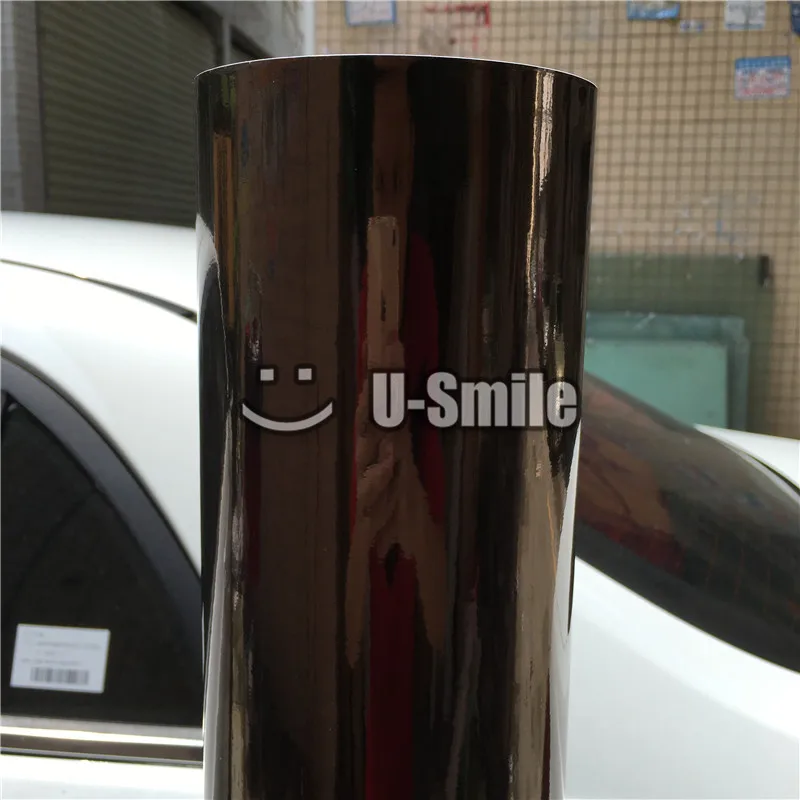 Хромированная черная зеркальная виниловая оберточная Наклейка Лист пузырьковый