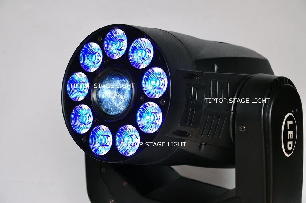 Freeshipping 2 Unit 1*75W+9*12W Led Moving Head Light Focus Function 3 Facet Prism Stage Washer Lighting DMX512 Move Lights | Лампы и