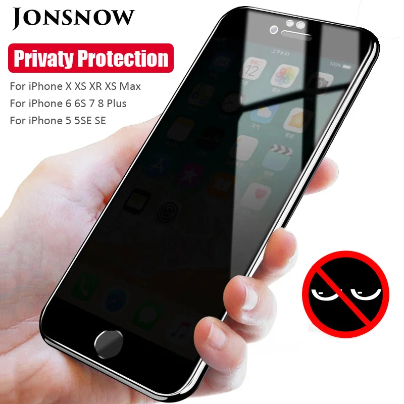 Защита конфиденциальности закаленное стекло для iPhone 6S 7 8 Plus 5S SE экрана 11 Pro X XR XS Max