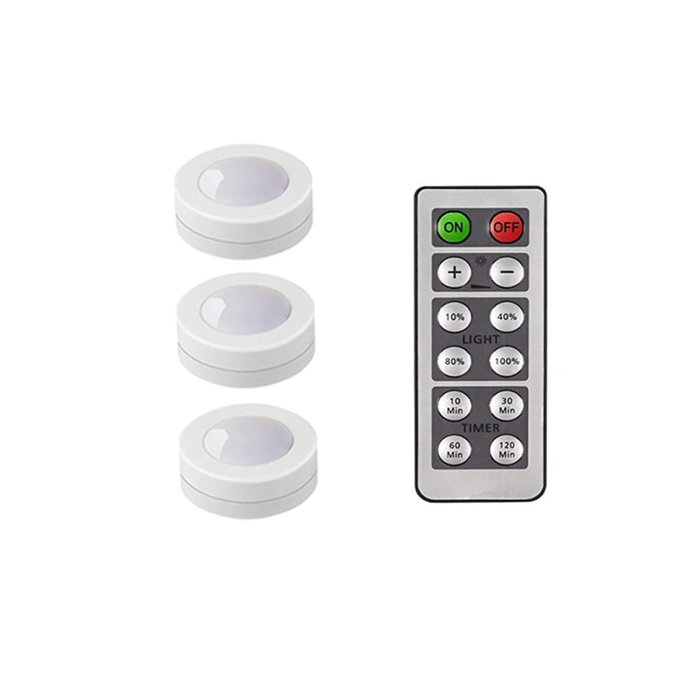 3lamp1controller Xsky под шкафами светильник s беспроводной сенсорный датчик Диммируемый светодиодный светильник шайба для кухни Шкаф Ночной светильник 3* AAA батареи - Цвет: 3lamp1controller