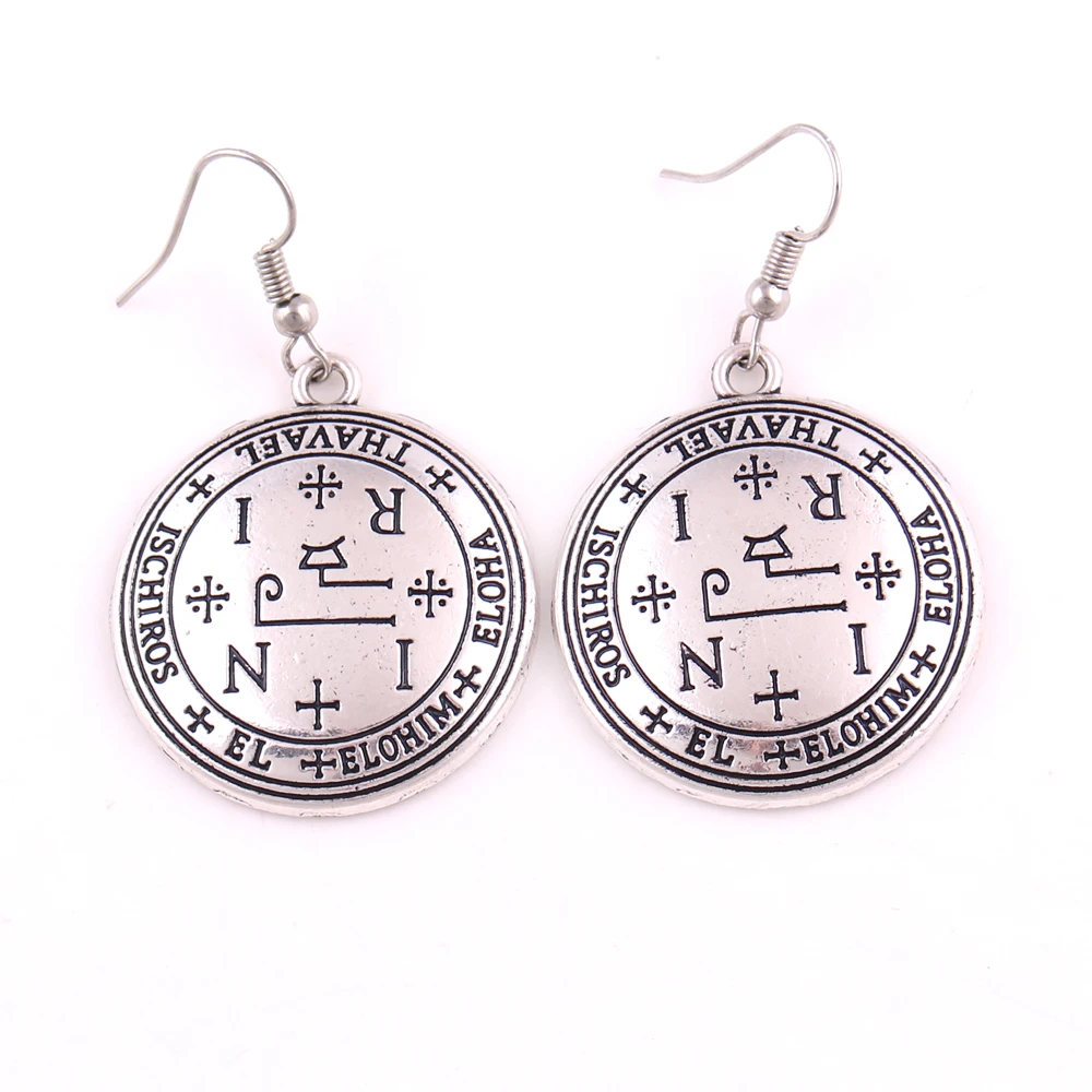 Unisex Jewelry Earrings Religious Archangel THAVAEL Angelic Amulet Solomon Viking Style Zinc Alloy Dropshipping | Украшения и