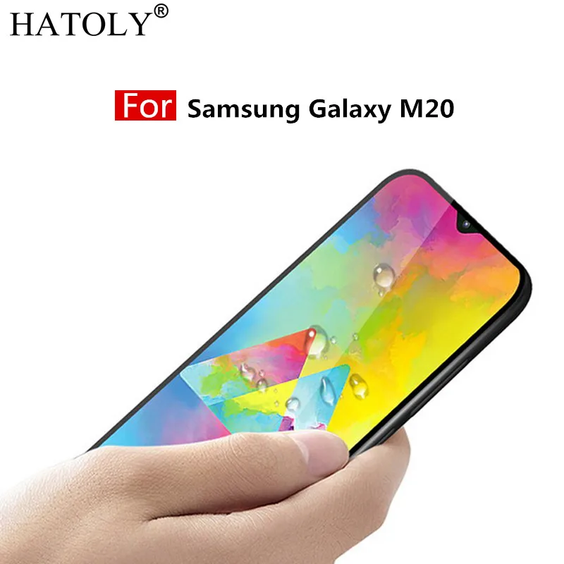 Полностью клеевое стекло для Samsung Galaxy M20 закаленное полное покрытие Защита экрана