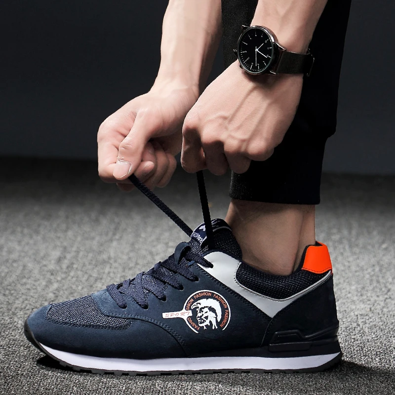 Мужские кроссовки из натуральной кожи на осень/зиму |