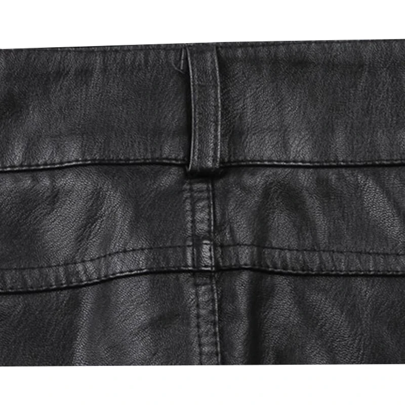 Женская винтажная облегающая мини юбка из искусственной кожи с высокой талией