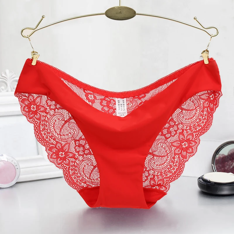 Ixuejie S-2XL горячая распродажа Женские сексуальные кружевные трусики Бесшовные дышащие трусики полые трусы размера плюс нижнее белье для девочек