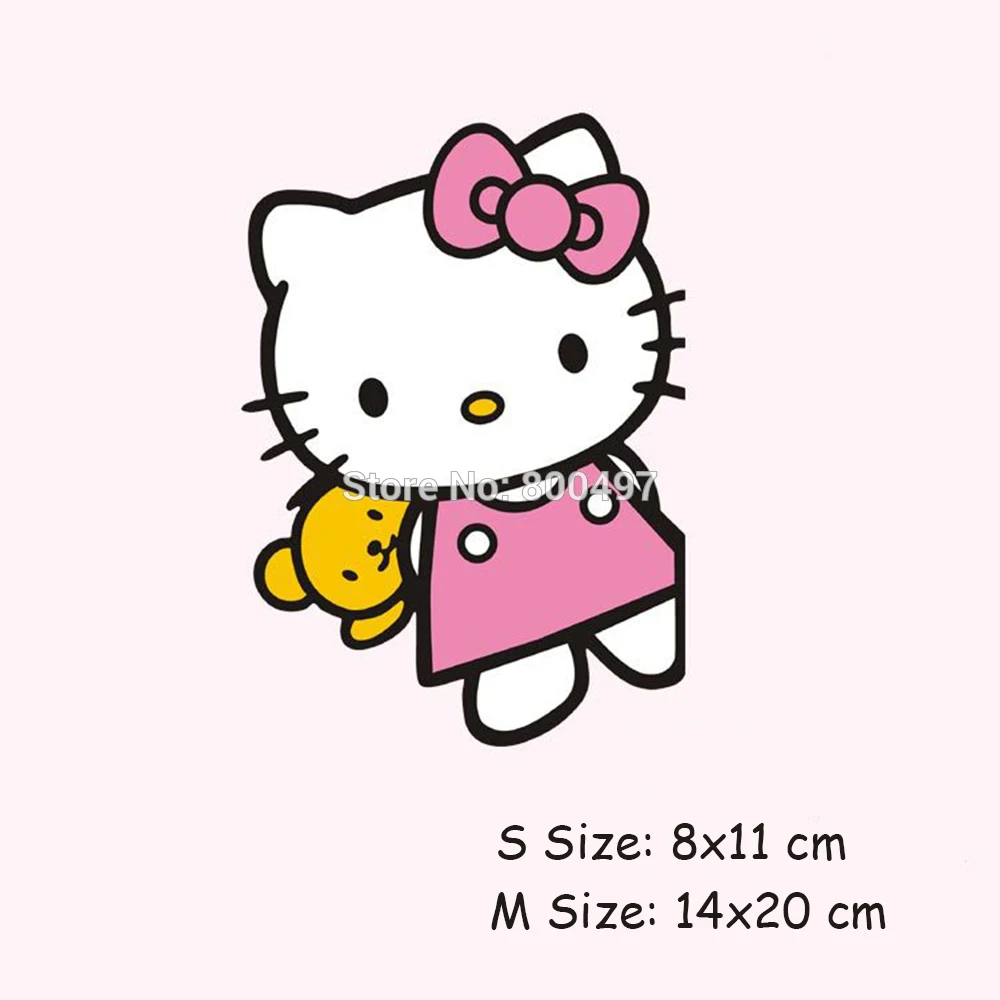 Новейшая креативная оклейка автомобиля Милая hello kitty Peeking с машущими руками
