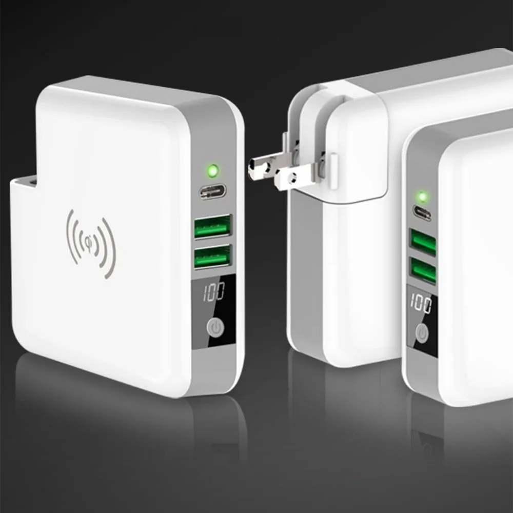 Multifunctional Charger Card Package Dual USB Charging Pad External Battery Power Bank Holder | Электроника