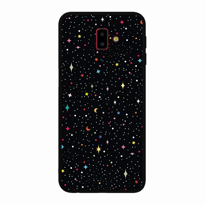 Мягкий силиконовый черный чехол для samsung Galaxy J4 J6 Plus J3 J5 J7 2017 Прочный с рисунком |