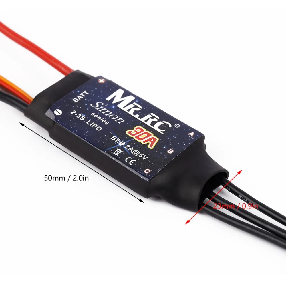Бесщеточный электронный регулятор скорости MR.RC Simonk 30A ESC для квадрокоптера Flame Wheel