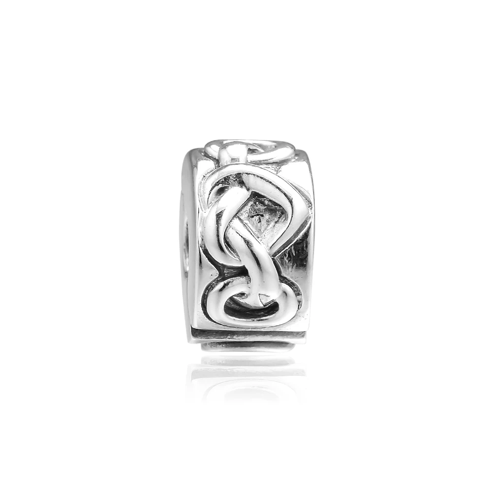 

CKK Fits Europe Bracelet Knotted Heart Clip Beads For Jewelry Making Charms Sterling Silver 925 Original Bead Charm Kralen