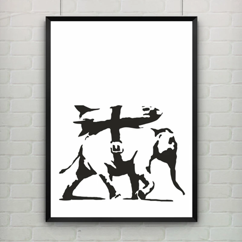 Холст Искусство Слон с бомбой банкси Печать Граффити искусство холст картина