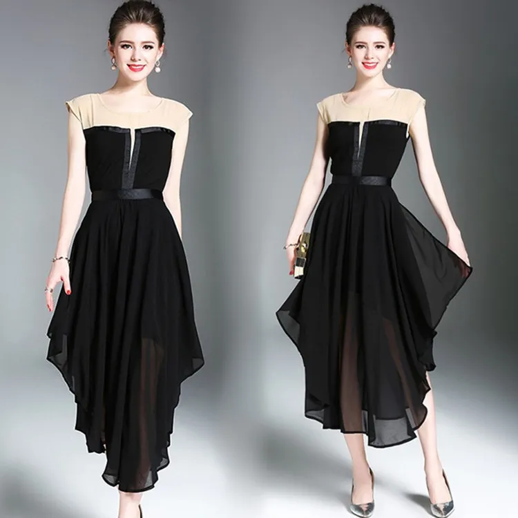 Женское шифоновое платье SoftFox Брендовое богемное летнее в стиле пэчворк с