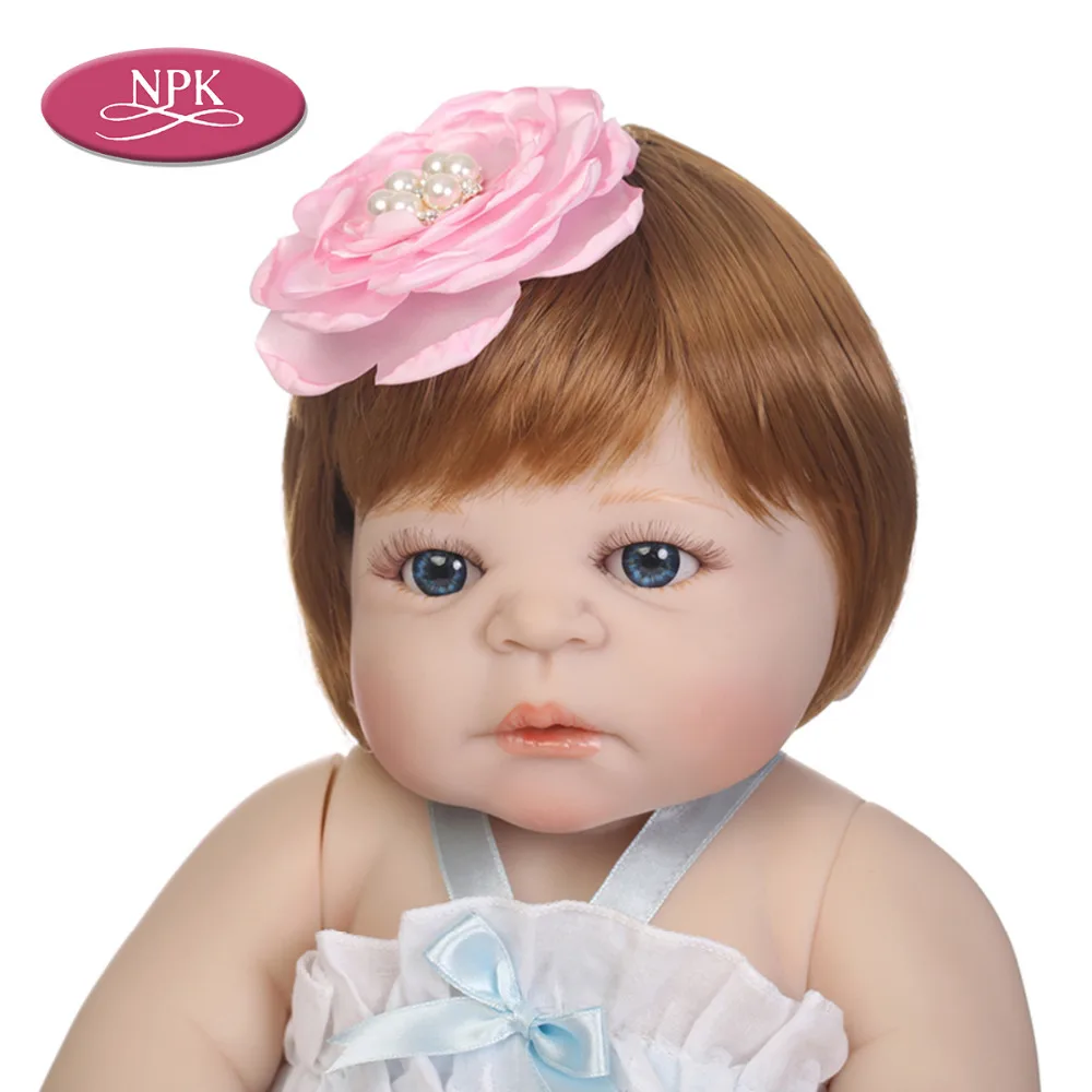 NPK 57 см кукла Bebe Reborn полностью силиконовая Baby Реалистичная Boneca Menina Игрушки для