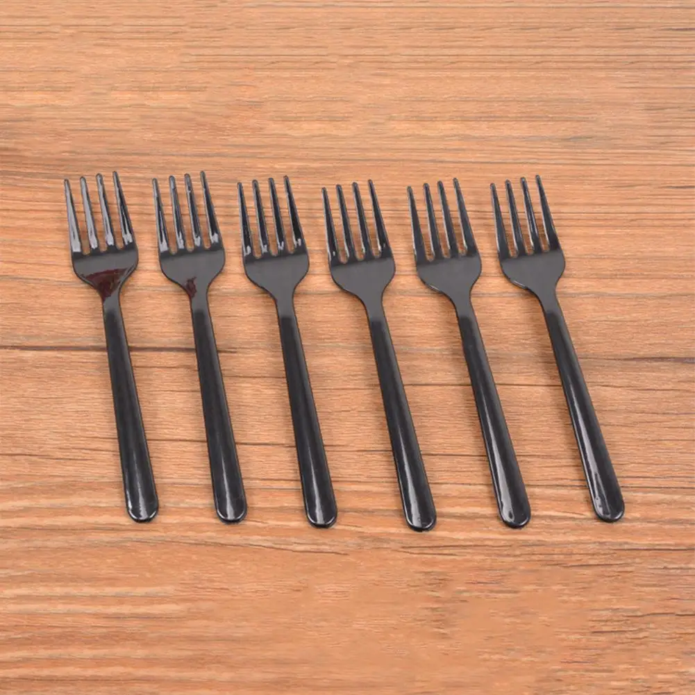 Adeeing 95 шт. 4 зуб одноразовый прозрачный Пластик торт Вилка для десерта|cake fork|disposable