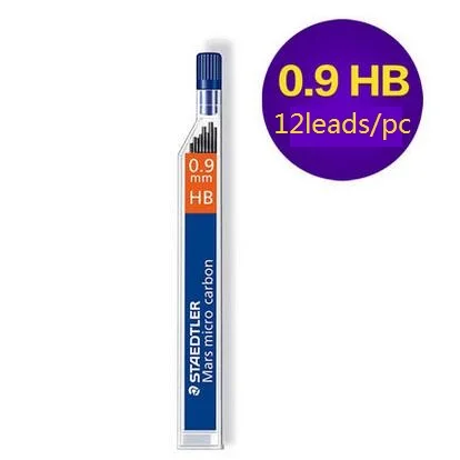 0.9mm HB Staedtler 250 механический карандашные грифели 2B/HB 0,3/0,5/0,7/0,9/1,3 мм офисные и школьные принадлежности канцелярские 4 шт./лот - Цвет: 0.9mm HB